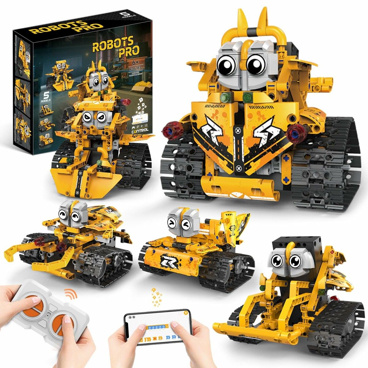 STEM Robot Building Kit 5 in 1 with APP Remote Control, 269 PCS ...