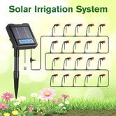 Solar Irrigation Auto Garden Watering System Automatic Deep Drip Kit DIY Green Household Potted Plant Smart Timer Modes Energy Powered Device 20m Hose