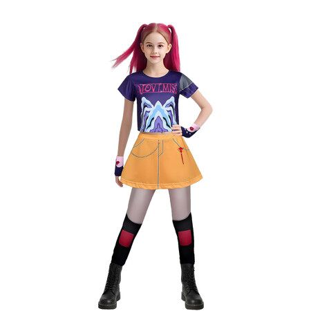 Singer Costume for Girls,POP Group Costume for Kids,Halloween Stage Star Cosplay Dress Up 120cm Age3+