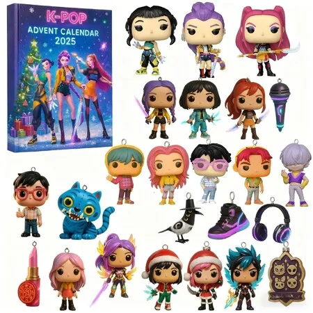 Kpop Demon Advent Calendar 24 Days Countdown  Mini Toys Ornaments Gifts Holiday Halloween Christmas Gift For Kids Adult Teens Model A