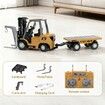 1/64 Full Proportional RC Forklift Toy,8 Channel 2 Mode Mini Remote Control Forklift Truck,2 in 1 Transformable Lift Fork Hook Age3+