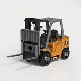 1/64 RC Forklift Toy 7 Channel 2 Mode Mini Remote Control Forklift Truck with Rechargeable Battery,2 in 1 Transformable Lift Fork & Hook Age3+
