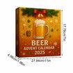 Beer Lover's Christmas Advent Calendar Box Set 2D Flat Festive Holiday Countdown Calendar with 24 Unique Surprise Gifts Themed Party Box