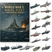 WWII Naval Fleet Advent Calendar 2025 24 Days 1:700 Scale Model Ships Collector Display Surprise Gifts for Model Collectors