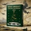 WWII Aircraft Advent Calendar 24 Days Christmas Countdown Calendar  Unique Mini  Fighter Countdown Surprise Gifts for Model Collectors Aviation Lovers