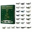 WWII Aircraft Advent Calendar 24 Days Christmas Countdown Calendar  Unique Mini  Fighter Countdown Surprise Gifts for Model Collectors Aviation Lovers