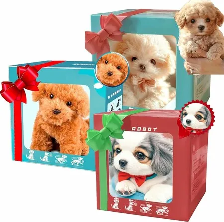 AI Robot Dog,Nicco-My Realistic Robot Puppy,RobotPuppy That Acts Like a Real Puppy,Walking/Barking/Tail Wagging,Interact Like a Real Pet for Pet Lovers