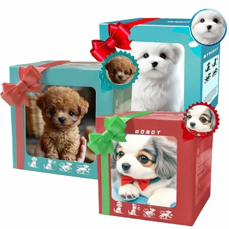 AI Robot Dog,Nicco-My Realistic Robot Puppy,Robot Puppy That Acts Like a Real Puppy,Walking/Barking/Tail Wagging,Interact Like a Real Pet for Pet Lovers