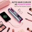 Cordless Automatic Rotating Curling Iron, 5200mAh USB Rechargeable Beach Wave Curler with U-Shape Anti-Tangle Barrel, for Long Hair