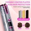 Cordless Automatic Rotating Curling Iron, 5200mAh USB Rechargeable Beach Wave Curler with U-Shape Anti-Tangle Barrel, for Long Hair