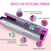 Cordless Automatic Rotating Curling Iron, 5200mAh USB Rechargeable Beach Wave Curler with U-Shape Anti-Tangle Barrel, for Long Hair