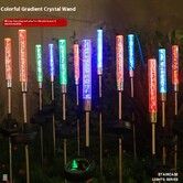 2 Pack Solar Acrylic Bubble Stick Garden Lights Ideal For Garden Decorations And Festive Events