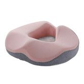 Ergonomic Donut Seat Cushion Memory Foam for Long Sitting, Pressure Relief and Posture Support Ideal Gift for Office Home (Pink and Grey)