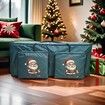 Christmas Tree Storage Bag 48 Inch Zippered Organizer for Holiday Decoration Storages, Seasonal Supplies with Carry Handles and Small Bags