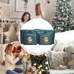 Christmas Tree Storage Bag 48 Inch Zippered Organizer for Holiday Decoration Storages, Seasonal Supplies with Carry Handles and Small Bags
