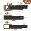 Extendable TV Stand Unit Storage Cabinet Entertainment Centre Console Table Bench 3 Drawers Walnut and Black