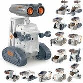 14-in-1 Education Solar Power Robot Erector Kit STEM DIY Educational Science Building Toy Solar or Battery Powered Robotic Set for Children Birthday
