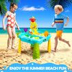 2 in 1 Sand and Water Table Set Sensory Sandpit Station Play Ground Summer Beach Park Outdoor Backyard Pretend Pool Educational Toys Childrens