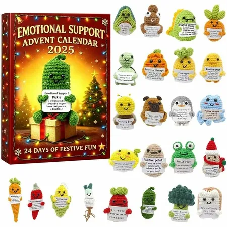 Emotional Support Advent Calendar 2026,24 Days Christmas Advent Calendar with 24 Unique Emotional Support Tools,Birthday and Christmas Gifts