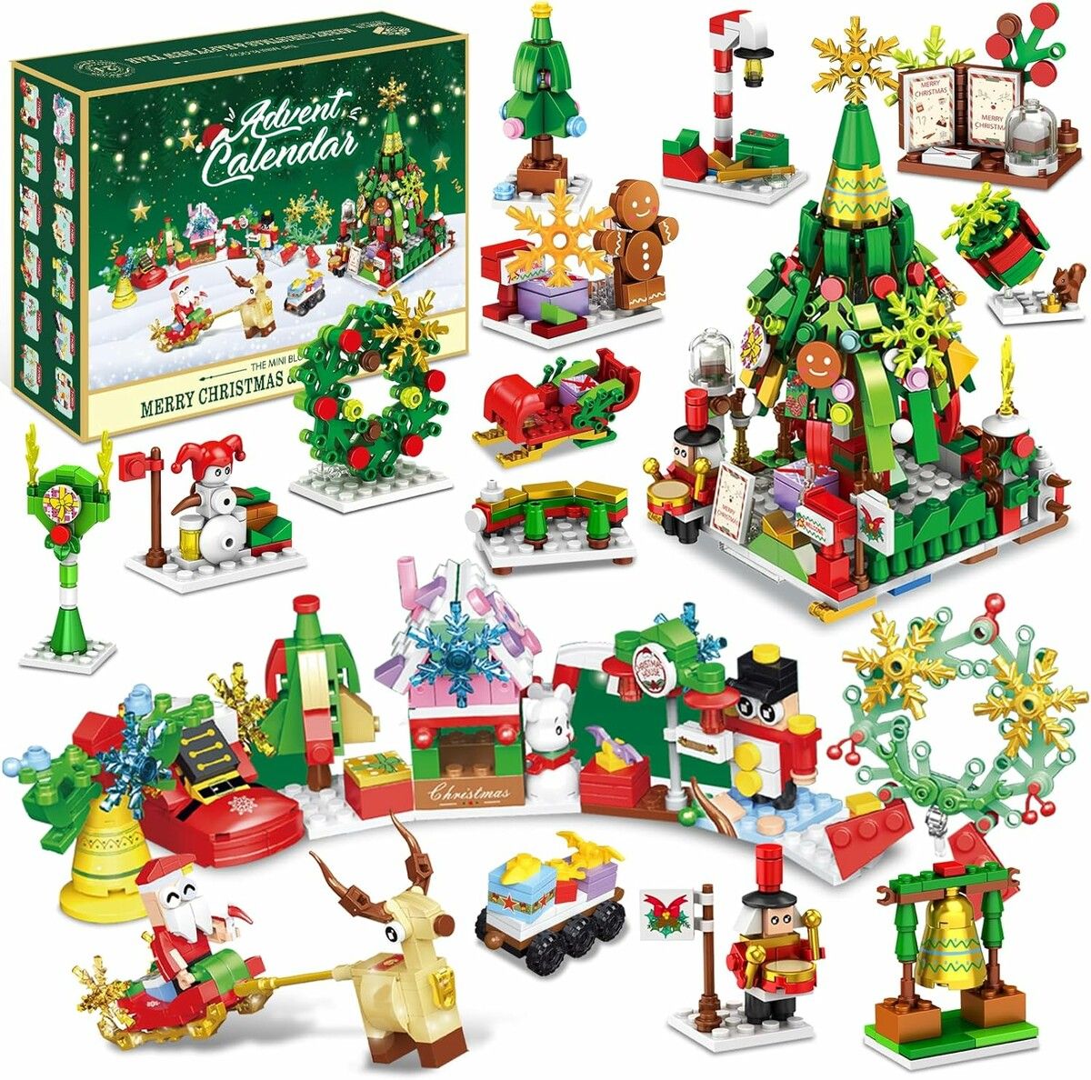 Advent Calendar 24 Boxes of Christmas Countdown Advent Calendars, 12-in ...