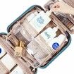 Travel Toiletry Bag for women,Portable Hanging Organizer for Full-Sized Shampoo,Conditioner,Brushes Set,Makeup Accessories,Blue