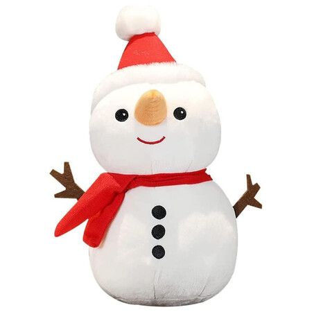 Snowman Plush Toy, 23CM Snowman Stuffed Toy, Christmas Plush Toys Xmas Decoration Indoor, Snowman