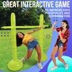 Inflatable Limbo Game 145 130cm Height Summer Water Beach Fun Adjustable Beach Birthday Hawaiian Pool Christmas Birthday Gift COL Green