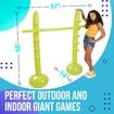 Inflatable Limbo Game 145 130cm Height Summer Water Beach Fun Adjustable Beach Birthday Hawaiian Pool Christmas Birthday Gift COL Green