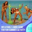 Inflatable Limbo Game 145 130cm Height Summer Water Beach Fun Adjustable Beach Birthday Hawaiian Pool Christmas Birthday Gift COL Green