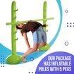 Inflatable Limbo Game 145 130cm Height Summer Water Beach Fun Adjustable Beach Birthday Hawaiian Pool Christmas Birthday Gift COL Green