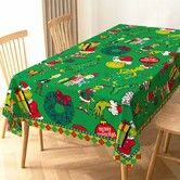 Christmas Tablecloth Merry Xmas Winter Holiday Party Decoration Rectangular Kitchen Dining Room Home Decor