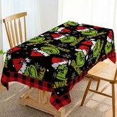 Christmas Tablecloth Merry Xmas Winter Holiday Party Decoration Rectangular Kitchen Dining Room Home Decor