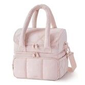 Lunch Bag for Women,Double Deck Insulated Lunch Box Quilted Puffer Lunch Tote,Leakproof,Durable Reusable Large Lunch Cooler For Work Picnic Travel Meal
