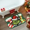 Christmas Bathroom Rugs, Green Christmas Rug for Bathroom Decor, Xmas Bath Mat, Soft Non Slip Washable Bath Rug(80X120 CM)