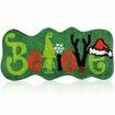 Believe Christmas Runner Rug Lime Green Red Bathroom Rug Indoor Christmas Decorations Washable Xmas Bath Mat for Bathroom Bedroom-60*90cm