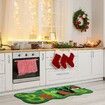 Believe Christmas Runner Rug Lime Green Red Bathroom Rug Indoor Christmas Decorations Washable Xmas Bath Mat for Bathroom Bedroom-60*90cm