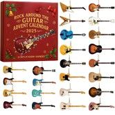 Christmas Rock Guitar Advent Calendar,24 Days of Christmas Countdown with 24 Guitar Ornaments,Christmas Gift for Musicians,Guitar Lovers Collectors