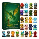 Advent Calendar Dragon 24 Days to Christmas Countdown Christmas Countdown Decorative Dragon Shaped Pendants Gift Christmas Tree Decoration