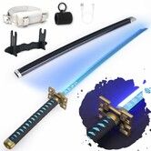 Light Up Sword,101cm 40 Inches Rechargeable Plastic Replica with Belt & Stand,Sword with Original Texture Muichiro