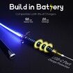 Light Up Sword,101cm 40 Inches Rechargeable Plastic Replica with Belt & Stand,Sword with Original Texture Muichiro