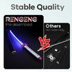 Light Up Sword,101cm 40 Inches Rechargeable Plastic Replica with Belt & Stand,Sword with Original Texture Giyu