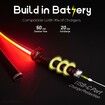 Light Up Sword,101cm 40 Inches Rechargeable Plastic Replica with Belt & Stand,Sword with Original Texture Firegod