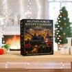 Armed Forces Advent Calendar 2025, with 24 Days Army Machines 2D Ornaments, Army Forces Countdown Calendar for Christmas