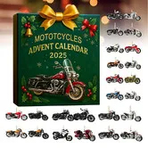 Mototcycles Advent Calendar 2025, 24 Days Countdown to Christmas Gift, Funny Har-Ley Advent Calendar for Mototcycles Lovers