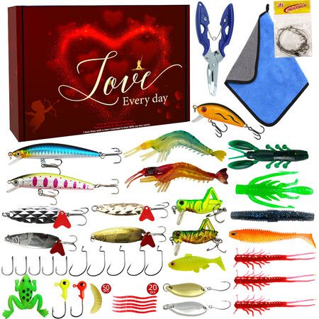Mystery Tackle Box Fishing Mystery Box Freshwater Largemouth and Smallmouth Bass Lures Fishing Kit Ideal Gifts for Men Fishing Enthusiasts