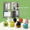 Cute mini Vase Fridge Magnets, 3D Resin vase Refrigerator Magnets, Shatterproof Multifunctional and Fun Fridge Accessories for Decoration, 8Pcs