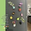 Cute mini Vase Fridge Magnets, 3D Resin vase Refrigerator Magnets, Shatterproof Multifunctional and Fun Fridge Accessories for Decoration, 8Pcs
