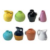 Cute mini Vase Fridge Magnets, 3D Resin vase Refrigerator Magnets, Shatterproof Multifunctional and Fun Fridge Accessories for Decoration, 8Pcs