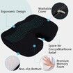 Seat Cushion and Lumbar Support Pillow for Office Chair,Memory Foam Car Seat Cushions Back Support Pillows of Back,Tailbone and Sciatic