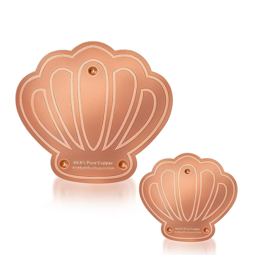 2Pcs Bird Bath Copper Disk, 99.9% Pure Copper with 3 Point Support Design Enhances Water Purity for Outdoor Bird Baths and Bowls